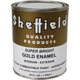 SHEFFIELD 4740  EXTERIOR METALLICS SUPER BRIGHT GOLD ENAMEL OIL BASED - PINT