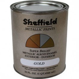 SHEFFIELD 5740 EXTERIOR METALLICS SUPER BRIGHT GOLD ENAMEL OIL BASED - QUART