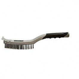 G-FORCE 44430 4 X 11 SOFT GRIP WIRE BRUSH WITH SCRAPER