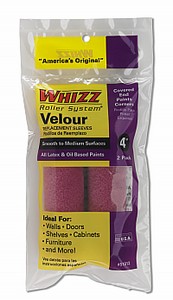 Whizz 51012 4" Purple Velour 3/16" Nap Mini Roller 2Pk